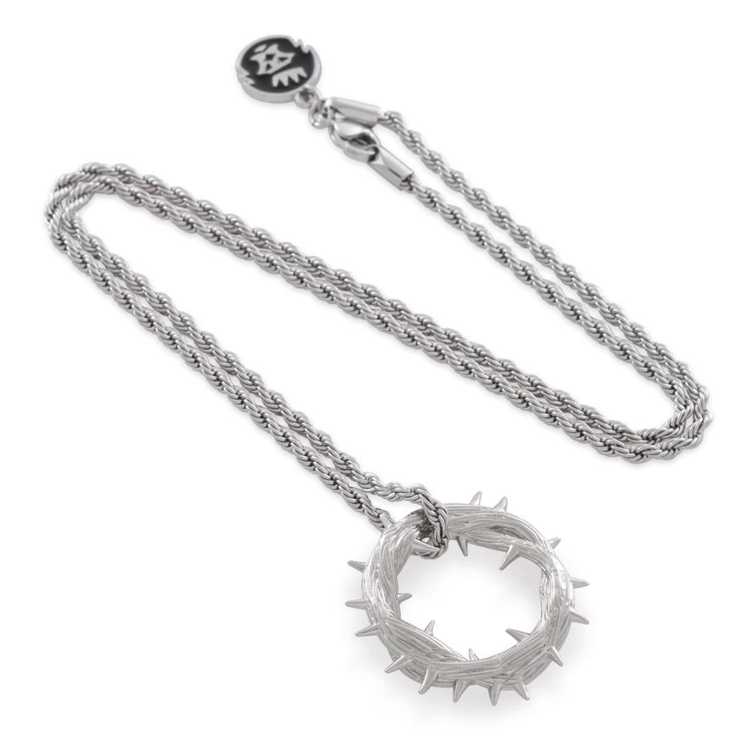 King Ice Crown of Thorns Necklace - White Gold - WHITE GOLD